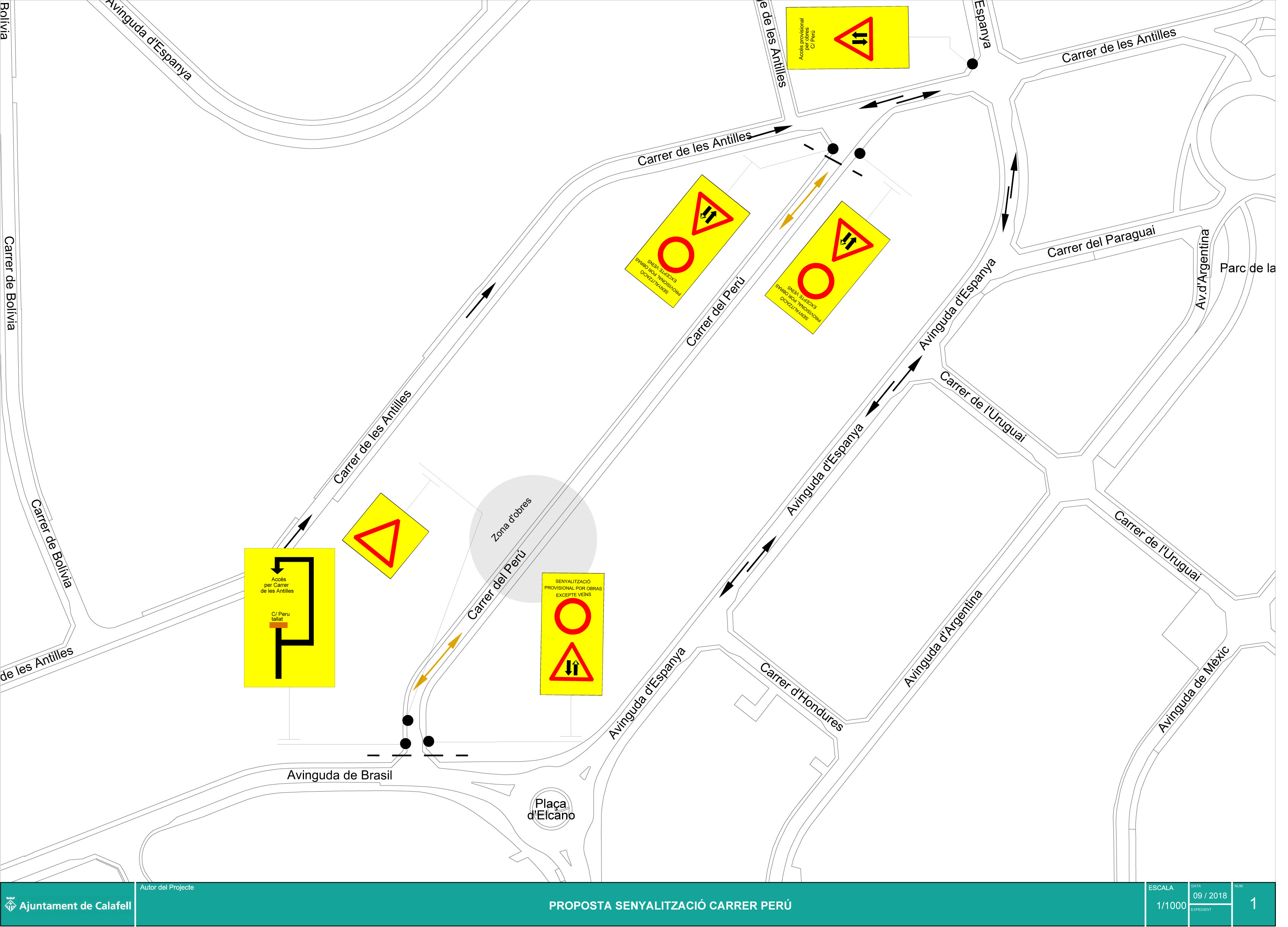 Senyalitrzació viària provisional